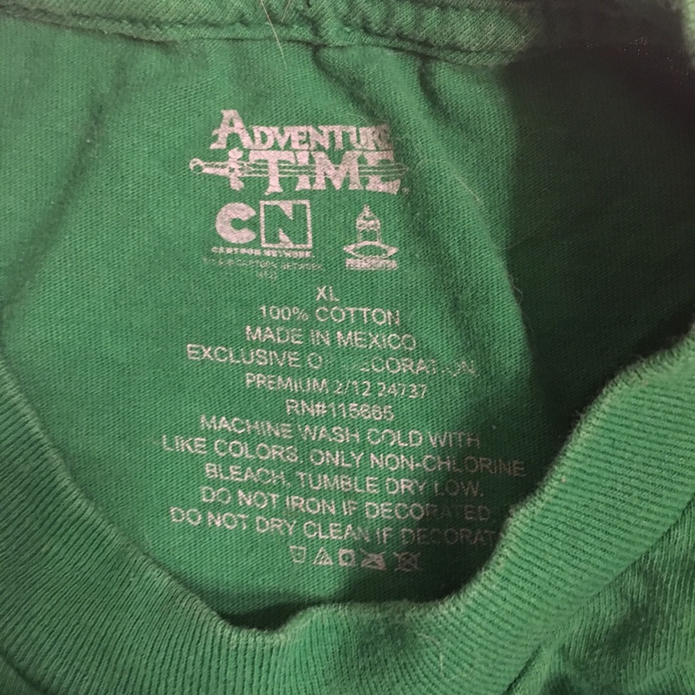 Green Adventure Time Jake and Finn Youth XL Shirt